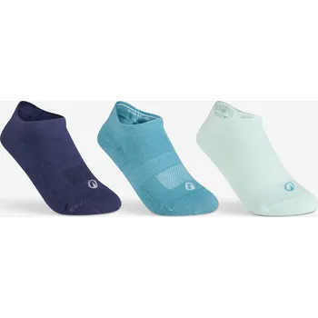 Pánské ponožky DECATHLON Dětské nízké tenisové ponožky RS160 3 páry 31/34 MODRÁ|ZELENÁ