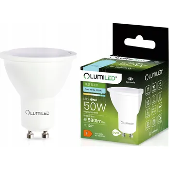 Žárovka LED žárovka GU10 reflektor PAR16 6W = 50W 580lm 6500K studená bílá 120° LUMILED