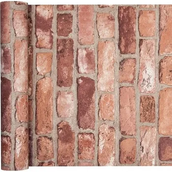 Tapeta Vinylová tapeta na vliesu červená cihla kámen 3D Grandeco 10 m x 53 cm