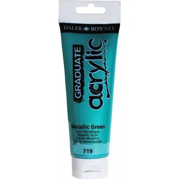 Speciální výtvarná barva Daler-Rowney Barva akrylová Graduate 120 ml, metalická zelená
