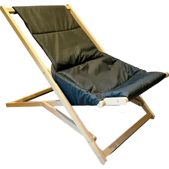 Zahradní lehátko Dřevěné zahradní polohovací lehátko Premium Grafit PATIO