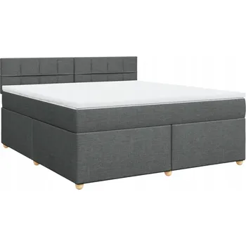 Postel Box spring postel s matrací tmavě šedá 180x200 cm textil Šedá 3286760