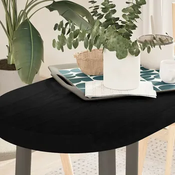 Konferenční stolek Deska stolu, hnědá, 80x40x4 cm, masivní dubové dřevo, oválná