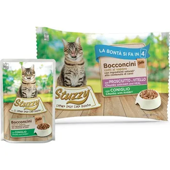 Krmivo pro kočku Stuzzy Cat Chunks Multipack vepřové, telecí a králičí kousky 4x85g