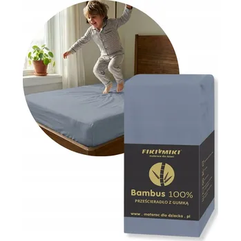 Prostěradlo Prostěradlo bambusowe Fiki Miki s gumou 160x80 cm modré