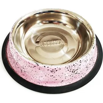 Miska pro psa Nerezová miska Nobleza L - mramorový design Barva: Růžová