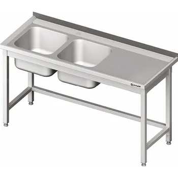 Dětský stůl STALGAST Stůl s dvoukomorovým dřezem po levé straně bez police 1500x700x850 mm | STALGAST, 980807150