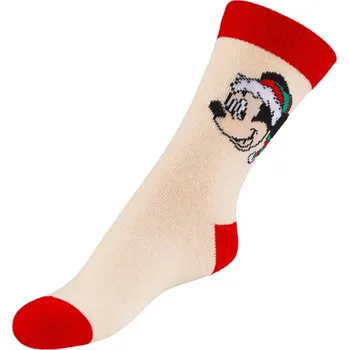 Dámská móda Bellatex Ponožky dětské Mickey 2 Červená,Béžová, rozměr 27-30