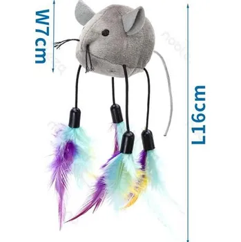 Hračka pro kočku Hračka pro kočku Nobleza - motorická myška s peříčky