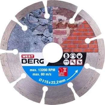 Řezný kotouč Diamant Diamantový segmentový kotouč Ø 115 x 22,2 mm, DIAMENT