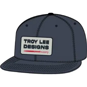 Módní doplněk Troy Lee Designs Kšiltovka Troy Lee Designs FLAT BILL SNAPBACK FACTORY SMOKE, blue - Uni