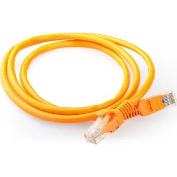 Síťový kabel GEMBIRD Patch kabel RJ45, lisovaná koncovka, kategorie 5e UTP, 1 m, oranžový