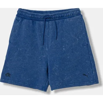 Chlapecké kraťasy Dětské bavlněné šortky Puma PUMA X SONIC Relaxed Shorts TR 632385 modrá 57X, vel. 164