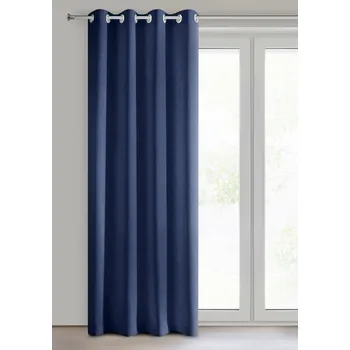 Závěs Dekorační jednobarevný závěs s kroužky EASY TOP I. tmavě modrá 1x140x250 cm (cena za 1 kus) MyBestHome