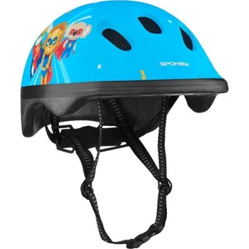 Cyklistická přilba Spokey FUN HEROS Dětská helma na kolo, inline, skate, 52-56 cm, modrá