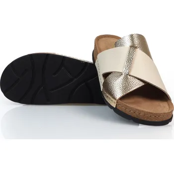 Dámská obuv BATZ - Dámské pantofle MARINA, béžovo-zlaté Velikost: 38