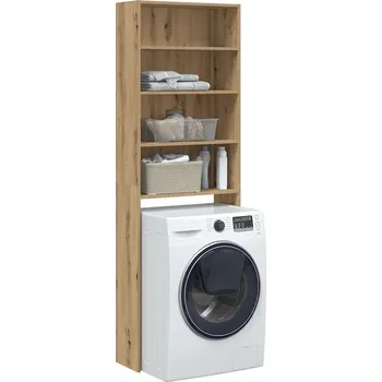 Koupelnový nábytek Skříňka nad pračku, barva dub artisan, 64x24x190 cm