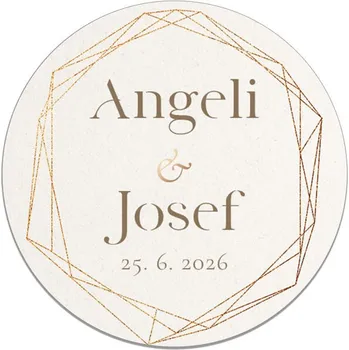 Svatební dekorace Kulatá samolepka 357