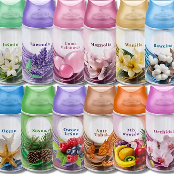 Osvěžovač vzduchu 12x OSVĚŽOVAČ VZDUCHU SPRAY MIX NÁPLŇ AUTOMAT ZÁSOBA VŮNĚ DO DOMU 250ML