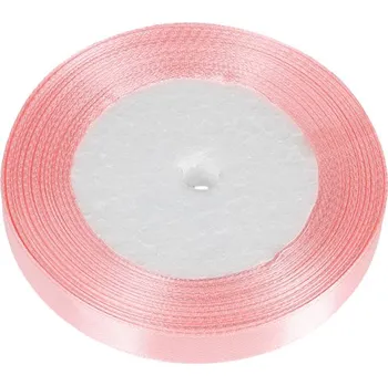 Stuha Bellatex Stuha saténová 12 mm / 22,5 m Růžová