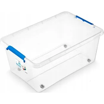 Úložný box POJEMNIK PRZEZROCZYSTY NA KÓŁKACH NA BOTY HRAČKY 40 L 39 x 58 x 25 cm