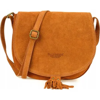 Kabelka Beltimore kabelka, kožená kabelka přes rameno, hnědá