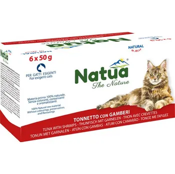 Krmivo pro kočku Natua Cat Adult Multipack - Filety z tuňáka a krevet 6x50g