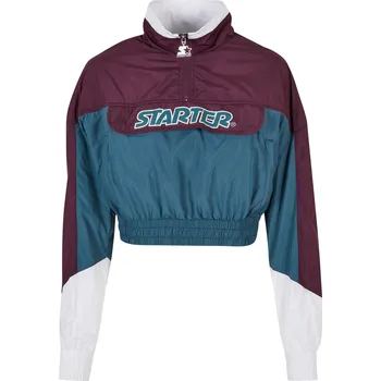 Dámská začátečnická bunda s barevným blokem tmavě fialová/zelenozelená Starter Black Label modrá 2549321