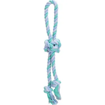 Hračka pro psa Bavlněná šňůra s uzlem Nobleza - 42 cm Barva: Zelená