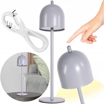 Lampička Stolní lampička TOOLIGHT APP1362-T šedá, příkon do 5 W