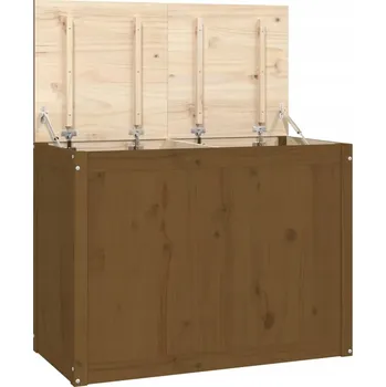 Koš na prádlo vidaXL Truhla na prádlo medově hnědá 88,5x44x66cm masivní borové dřevo