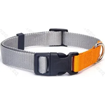 Obojek pro psa Obojek Nobleza dvoubarevný L (š.2,5cm x d.38-66cm) Barva: Oranžová