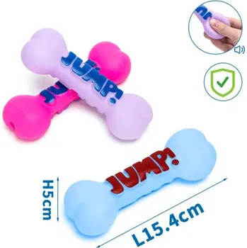 Hračka pro psa Gumová kost pro štěňata Nobleza 15,4 cm Barva: Růžová