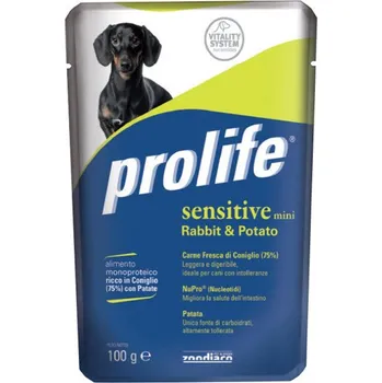 Krmivo pro psa Zoodiaco Prolife Sensitive Adult Mini - králík a brambory 100g