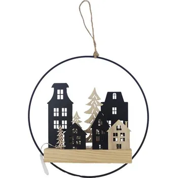 Vánoce Dekorace k zavěšení s LED osvětlením K4343