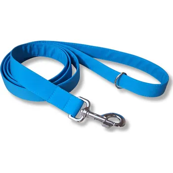 Vodítko pro psa Softshellové vodítko pro velká a obří plemena - NEBESKY MODRÁ, 25 mm, 1 m, Karabina 90 mm - pro velká plemena - černá