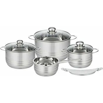 Hrnec Elo 22905 Basic 4dílná sada nerezových hrnců Brillant, stříbrná