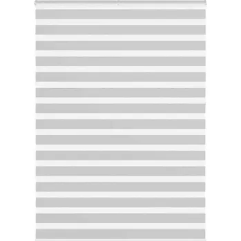 vidaXL Zebra roleta 160x230 cm šířka látky 155,9 cm polyester [4014195] Barva: světle šedá