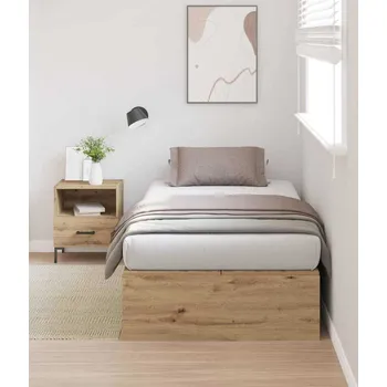 Postel vidaXL Rám postele s úložným prostorem Artisanový dub 80 x 200 cm [3335340]