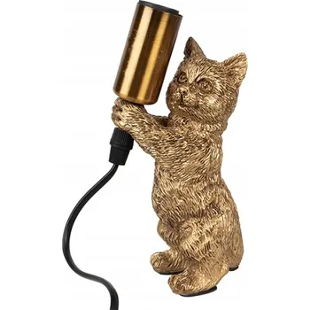 Lampička Zlatá Stolní Lampa Kočka Clayre & Eef