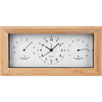 Budík Karlsson, Budík Neat Bamboo, obdélníkový, bílý - Formadore