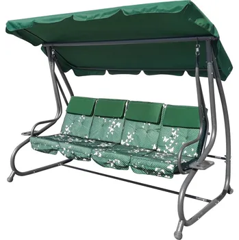 Dětská houpačka Zahradní houpačka 8078 NEW s tmavě zeleným vzorem