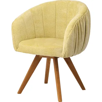 Otočné dubové křesílko Elba žluté