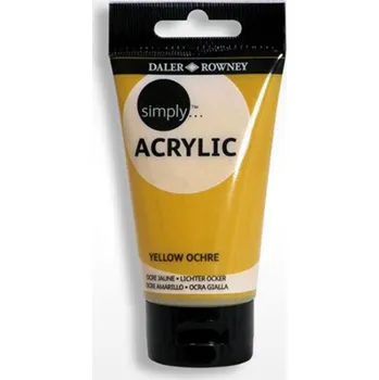 Vodová barva Daler-Rowney Barva akrylová Simply 75 ml, Yellow Ochre