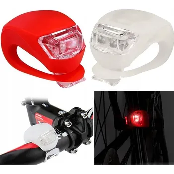 Cyklosvítilna SILIKONOVÉ SVĚTLO NA KOLO SADA PŘEDNÍ + ZADNÍ LED SVĚTLA NA KOLO