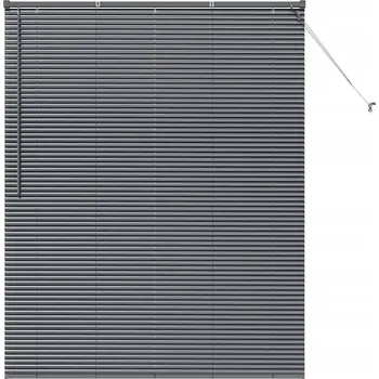Žaluzie Okenní žaluzie se zatemňovací roletou, manuální ovládání, tmavě šedá, hliníková