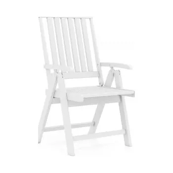 Zahradní plastová židle skládací s vysokým opěradlem NP11916WH - A COSTWAY