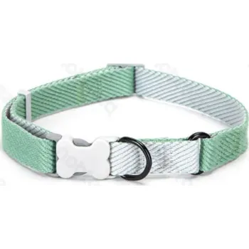 Obojek pro psa Obojek Nobleza s kostičkou Pastel S (š.1,5 cm x d.30-50 cm) Barva: Zelená