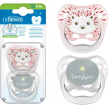 dudlíky Ortodontická silikonová Dudlík Dr Brown's 0+