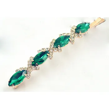 Souprava šperků B-TOP Spona do vlasů CRYSTAL Druh barvy: Zelená